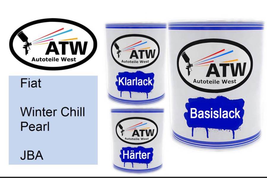 Fiat, Winter Chill Pearl, JBA: 1L Lackdose + 1L Klarlack + 500ml Härter - Set, von ATW Autoteile West.